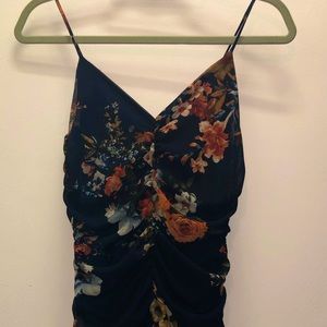 Fashion Nova floral print rouged mini dress